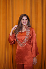 The Amber Glow Embellished Co-ord